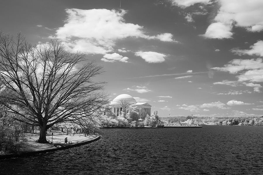 Infrared Photo of the Jefferson Memorial and the Tidal Basin.